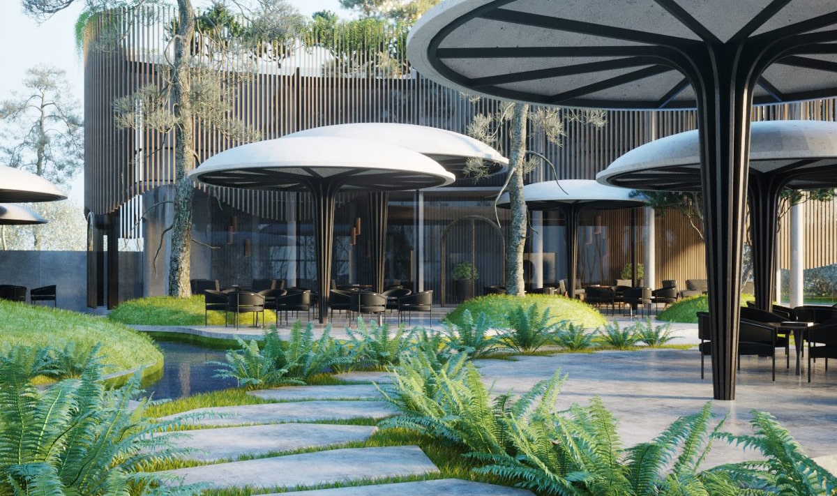 Mô hình quán Cafe sân vườn, nhiều khu vực